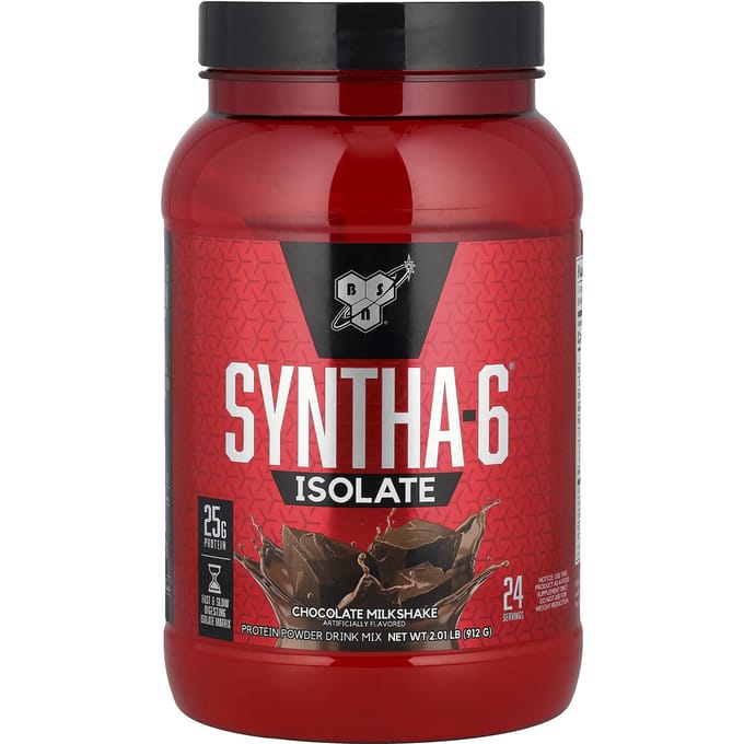 BSN, Syntha-6 Isolate, Mélange pour boisson protéinée en poudre, Milk-shake au chocolat, 2,01 lbs (912 g)