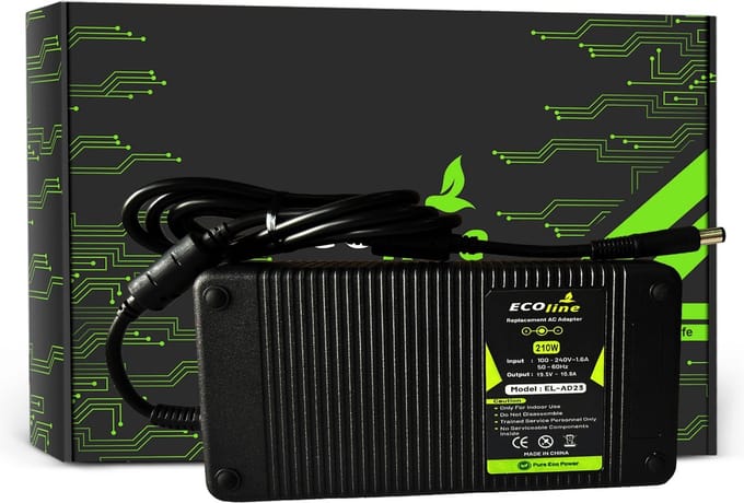 EcoLine - Oplader / AC Adapter - Geschikt voor de Dell Precision M4600 M4700 M6600 M6700 Dell Alienware 17 M17x - 19.5V 10.8A 210W.