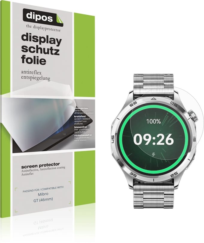dipos – 6x Matte Beschermfolie geschikt voor Mibro GT (46mm) | Krasbestendige & antireflecterende Screenprotector Ultra-Thin