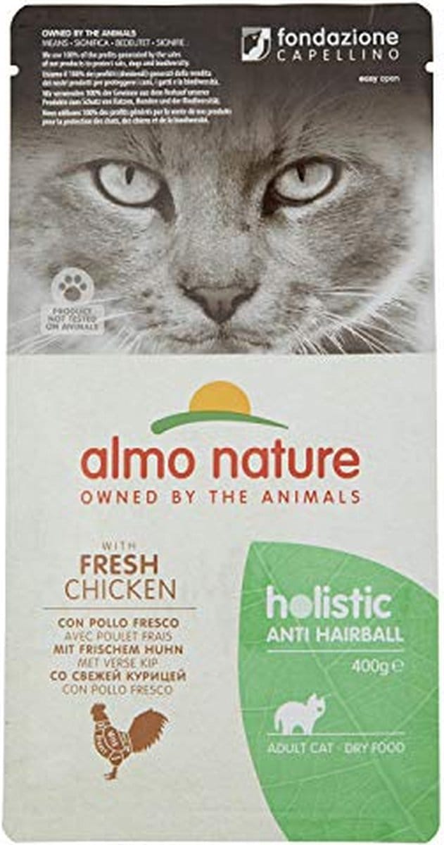Almo Nature Holistic Droogvoer met Anti-Haarbal formule - Kip 400 gram