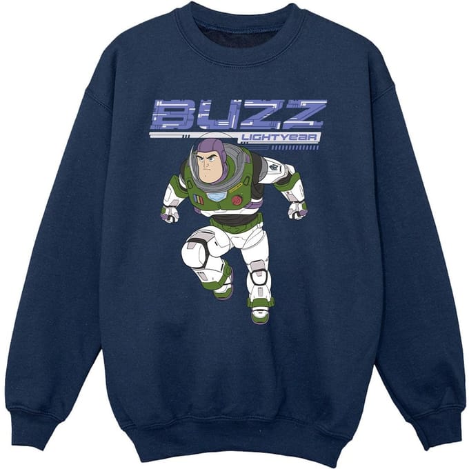 Disney Meisjes Lightyear Buzz Sprong naar Actie Sweatshirt (Marineblauw)