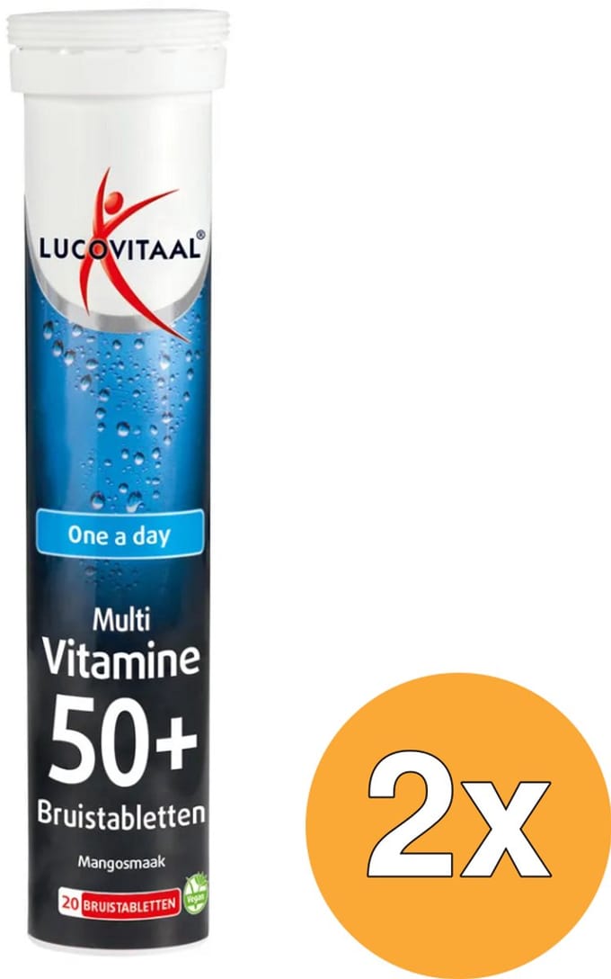 2x Lucovitaal Multi 50+ (20 bruistabletten)