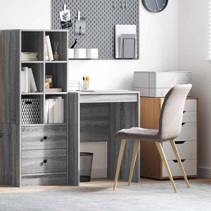 vidaXL - Bureau - Grijs - Sonoma - 60 - x - 50 - x - 76 - cm