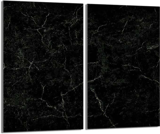 TMK ArtDeko Serie - Glazen Beschermplaat - 30x52cm - Marble Design