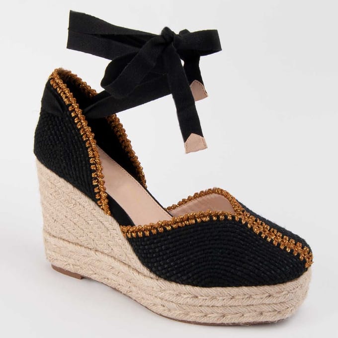 Montevita Espadrilles Met Een Sleehak Balenci12 Zwart