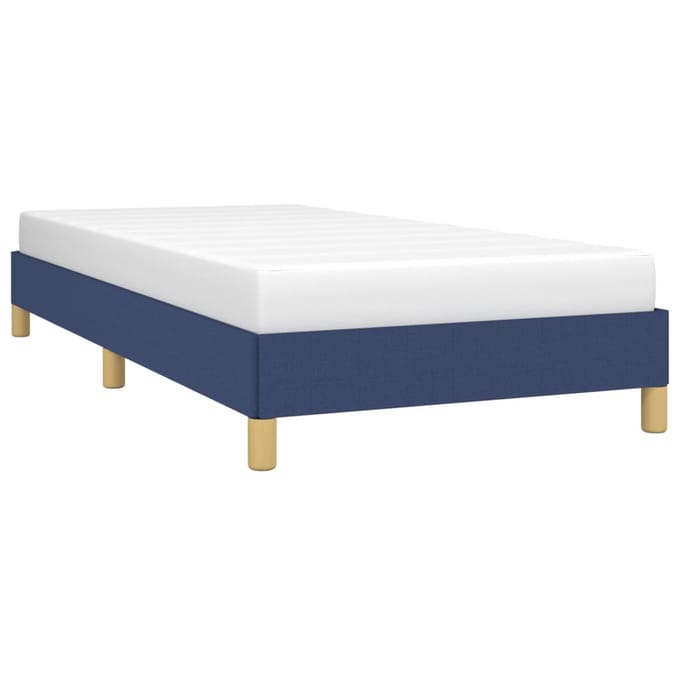 vidaXL - Bedframe - zonder - matras - 90x190 - cm - stof - blauw