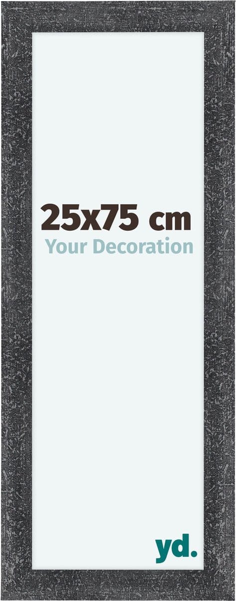 Your Decoration - Fotolijst 25x75 cm - MDF - Grijs Geveegd - Como