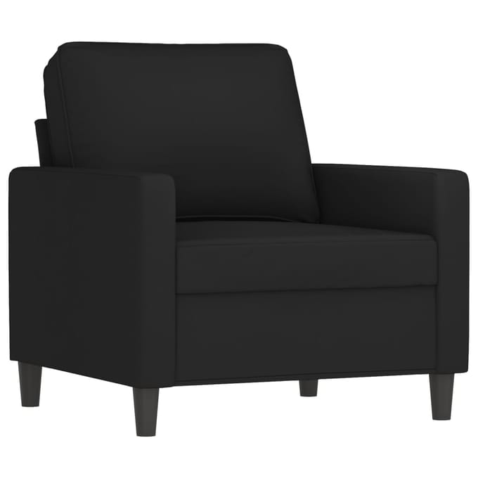 vidaXL - 4-delige - Loungeset - fluweel - zwart
