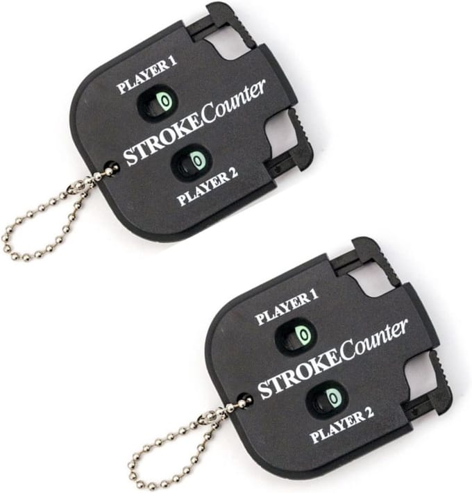 Golf Score Teller Set (2 stuks) - Eenvoudige Puntenteller met Sleutelhanger