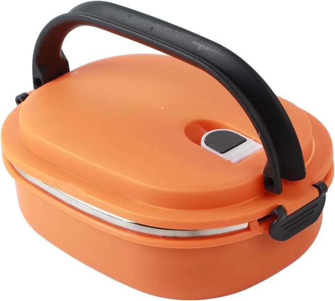 Thermische Lunchbox - Voedselcontainer Bento - Eten Warm Houden - Lekdicht met Clipsluiting - 800 ml - Oranje