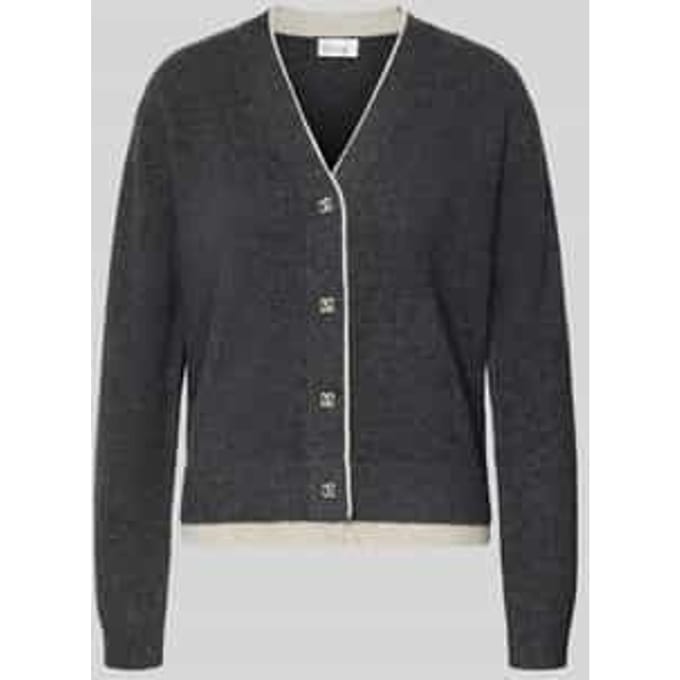 Cardigan van wol met V-hals, model 'Tracy'