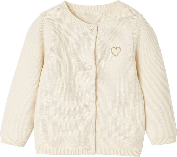 Vertbaudet Geborduurd babyvestje met gouden hartjes