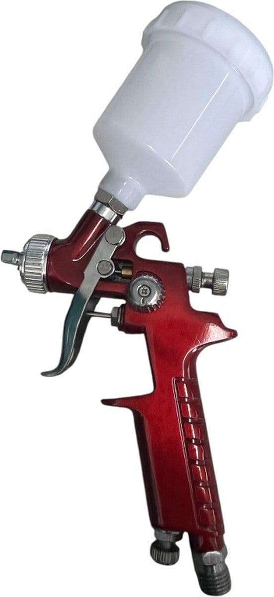 Spuitpistool HVLP mini red 0.8mm nozzle opening