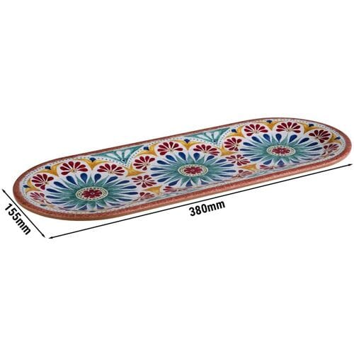 GGM Gastro (6 Stück) Teller - ARABESQUE - Melamin - 380x155mm