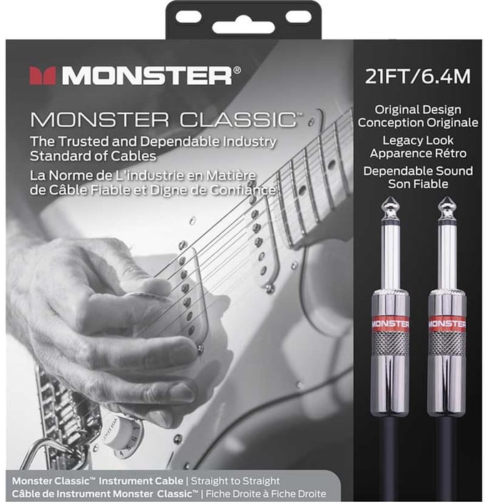 Monster Cable Classic Gitaarkabel 6.4 Meter Recht/Rechte Pluggen 600496