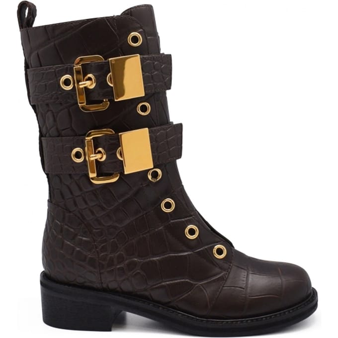 Giuseppe Zanotti Leren laarzen Bruin