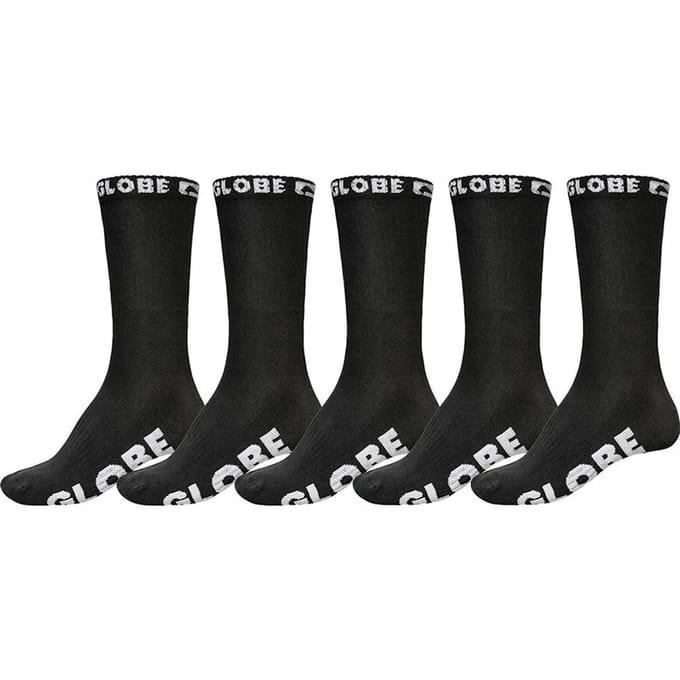 Globe Blackouts Sokken 5 Paren Zwart EU 39-44 1/2 Man