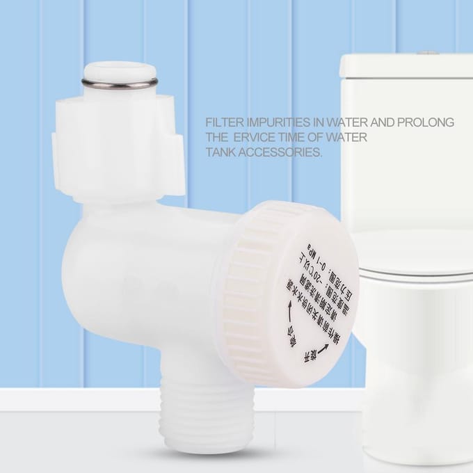 Toilet Inlaatventiel Waterfilter RVS Gaas Badkamer Fitting Accessoire white