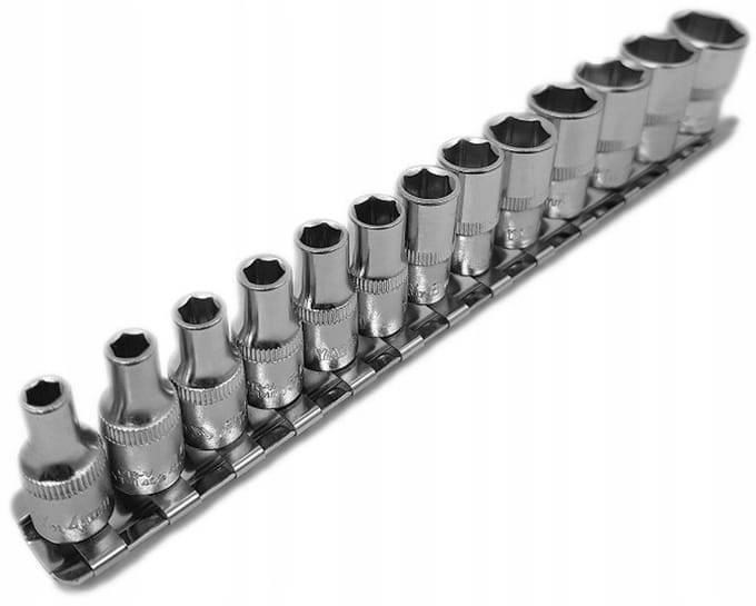 YATO Dopsleutelset 1/4" 4-14mm 13 delig Chroom-Vanadiumstaal