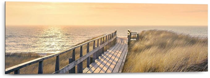 Schilderij Strandpad - 30 x 90 - Hout - REINDERS