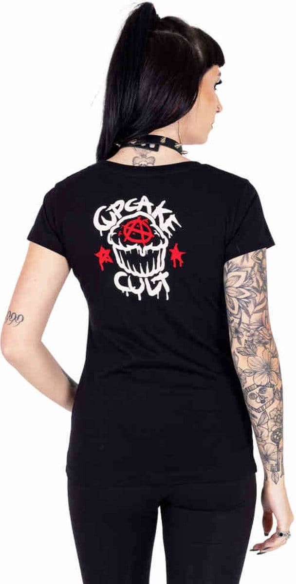 Cupcake Cult - Ribcage Bat Dames Tshirt - XXL - Zwart