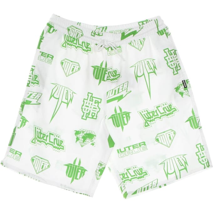 Bermuda herenkostuumhoorns allover boardshort wit