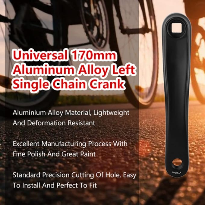 Allecto - Fiets-zwengelarm - Reserve fiets-pedaalarm - Zwart
