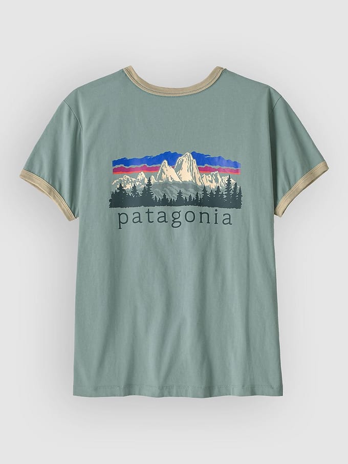 Patagonia Fitz Roy Foothills Ringer T-Shirt groen
