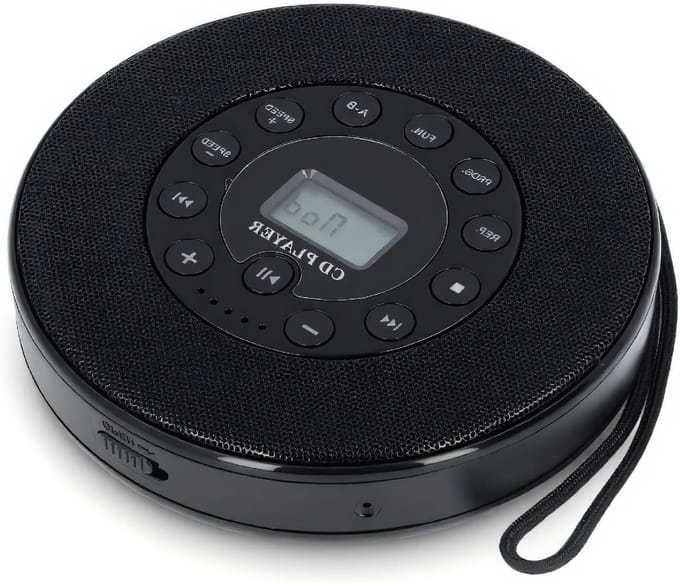 Draagbare CD-speler - Bluetooth Discman - Muziek Luisteren - Ingebouwde Luidspreker - 2000 mAh Batterij - Zwart