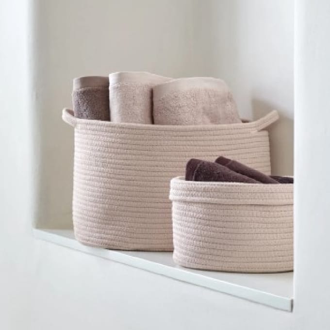 AQUANOVA RENA STORAGE BASKET MEDIUM CAMEO