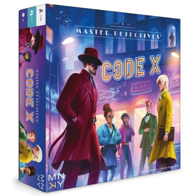 MNKY Entertainment detectivespel Master Detectives Code X bordspel.