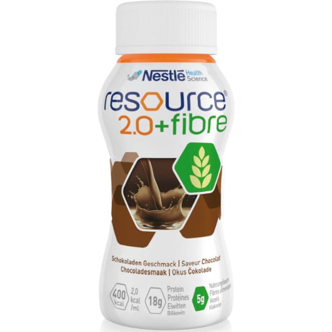 Resource 2.0 + Fibre Chocolade 4x200 Drinkbare oplossing