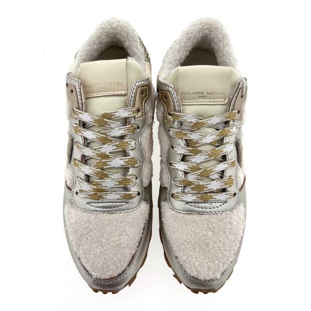 Philippe Model Tropez Haute Low Woman Sneakers - Textiel - Dames - Beige - Maat 37