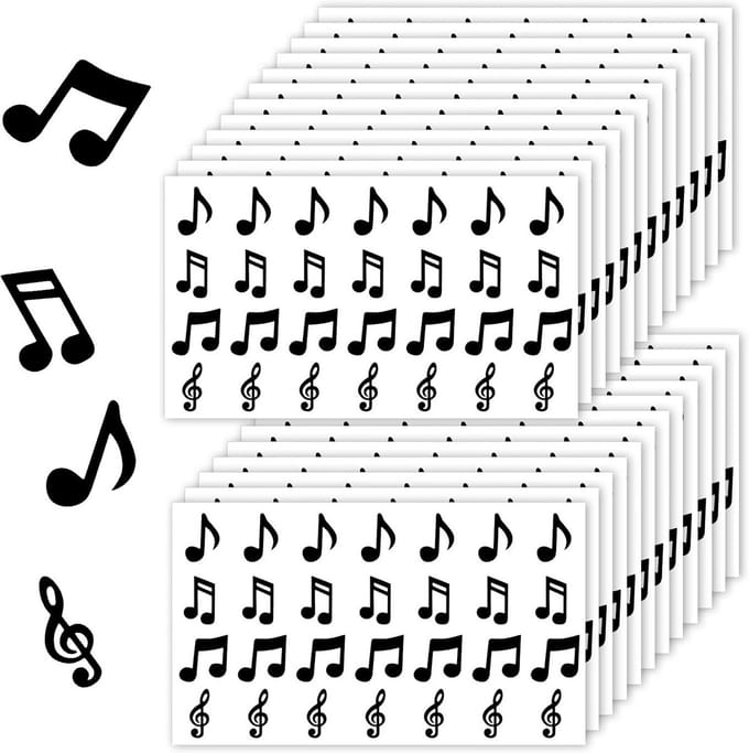 Dailygoods - 672 Stuks Muzieknoot Stickers voor Creatieve Decoratie