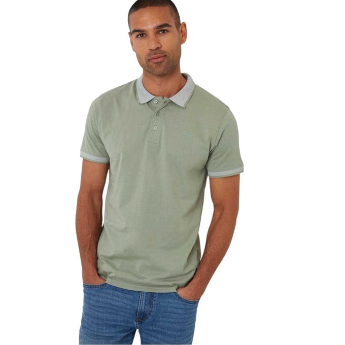 Threadbare Mannelijke Shandy Nocturnal Poloshirt (Salie)