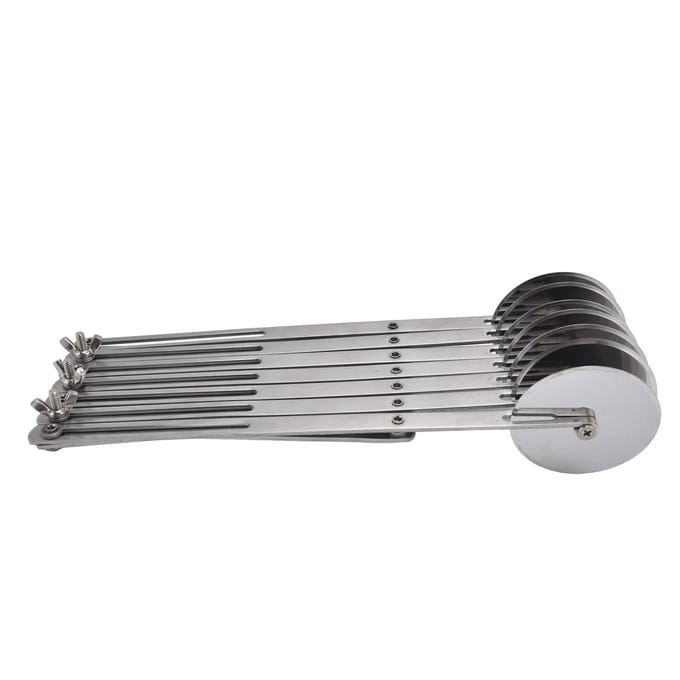 Coupe-pâte Acier Inoxydable Multifonctionnel Coupe Sûre et Précise Roue Coupe-pâte pour Tarte L(for 6.5-9kg) gray
