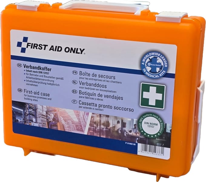 EHBO Koffer - 81 Delig - Oranje - met houder - DIN13157