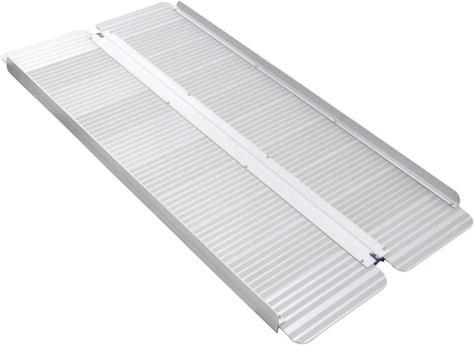 Inklapbare Rolstoelhelling Aluminium - Brede Drempelhulp met Rand tot 272 kg