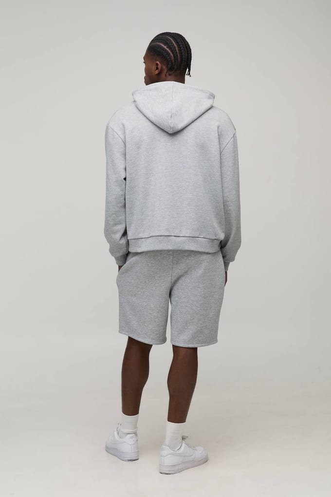 Essential Relaxed Fit Short | Grey Marl | Size Large