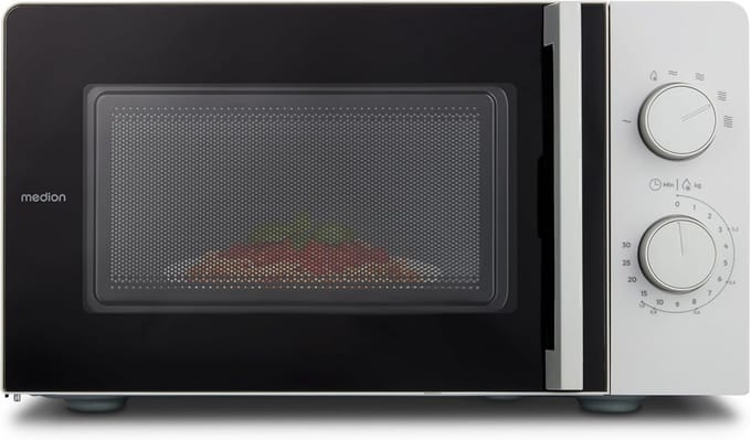 Compacte Magnetron - Keuken Oven - Snel Opwarmen - Ruimtebesparend Ontwerp - 20 Liter 700 Watt - Lichtgrijs