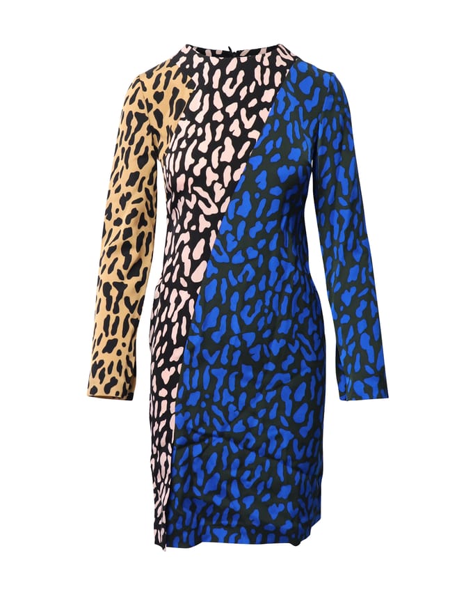 Diane Von Furstenberg Belmont Shiftjurk van veelkleurige zijde