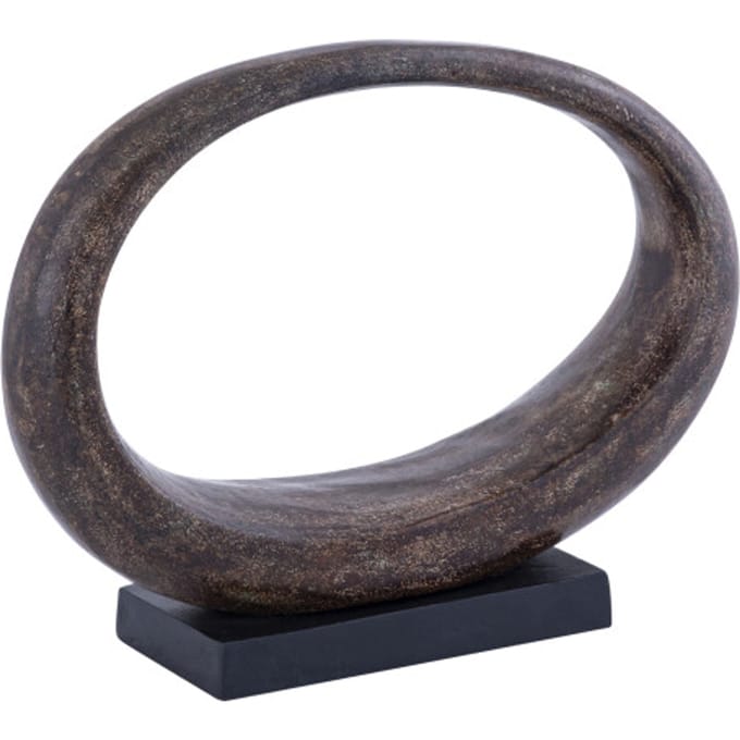 PTMD - Beeld Rhubie - Bruin - 37x9x27cm