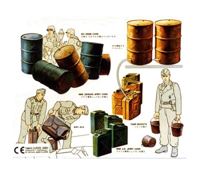 Tamiya Modelbouwpakket Militaire voertuigen - 35026 Jerrycans and Drums Plastic - 1:35 - Modelbouw