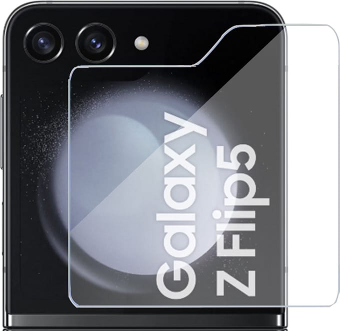 Screenprotector geschikt voor Samsung Galaxy Z Flip 5 - Beschermglas - GuardCover