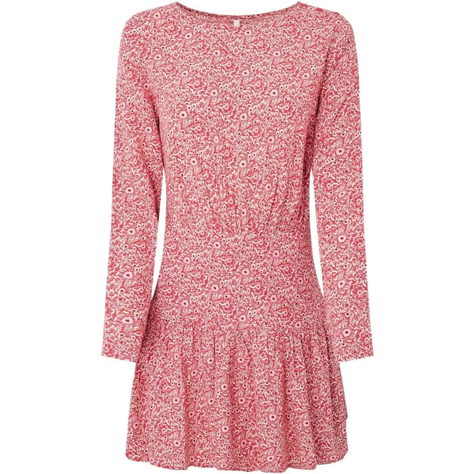 Pepe Jeans Britney Korte Jurk Met Lange Mouwen Rood M Vrouw