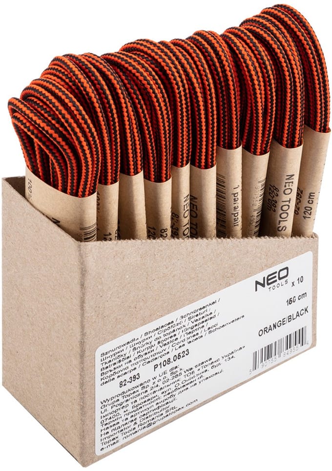 NEO 82-393 Serie - Veters - 150cm - Oranje-Zwart
