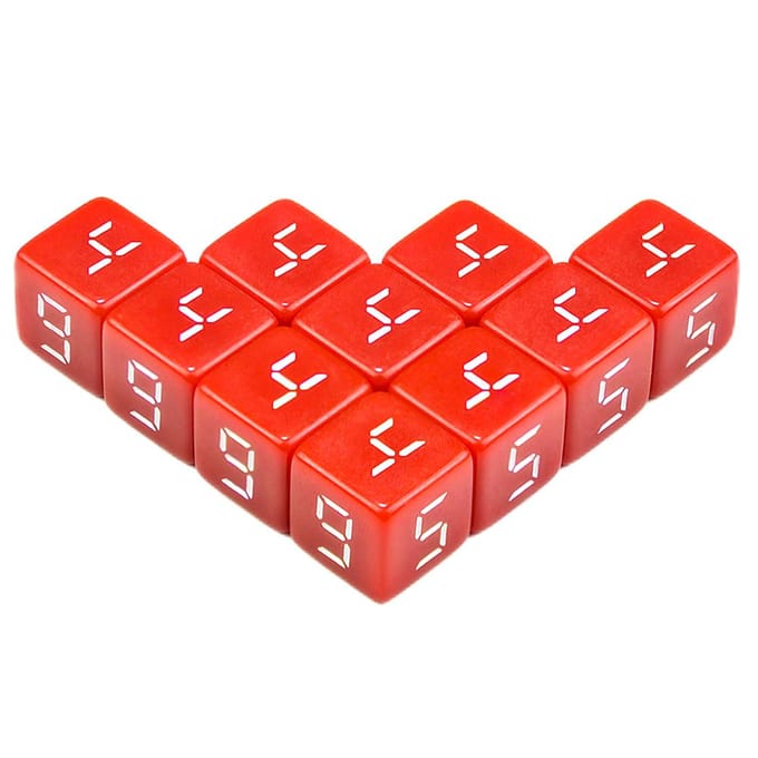 Dés Numériques D6 Cube à 6 Faces 16mm Acrylique 10 pièces pour Poker Jeu de Cartes Table de Jeu