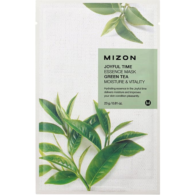 Mizon, Joyful Time Essence Beauty Masker, Groene Thee, 1 vel, 23g (0,81 oz) beige