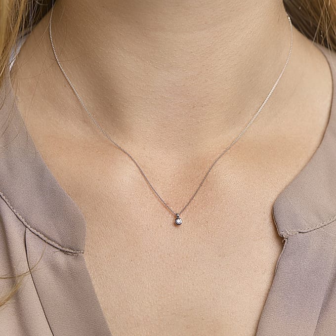 Collier Diamant 0.05ct H Si 39,5 - 42 Cm