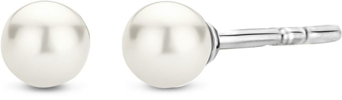 TI SENTO Dames Oorbellen - 925 zilver - Wit parel - 7940PW
